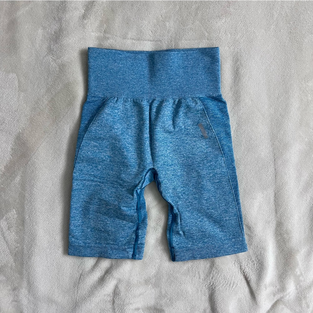 GYMSHARK Flex Cycling Shorts – Teal Marl/Light Grey